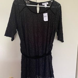Black lace top.Maternity size works non maternity